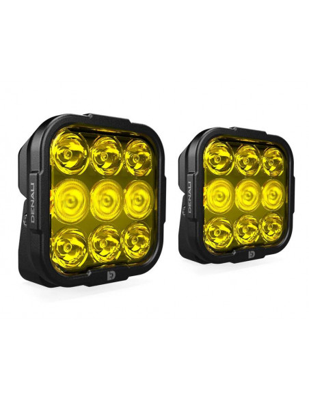 Kit d'éclairage universel DL9 lentille jaune avec câblage Premium