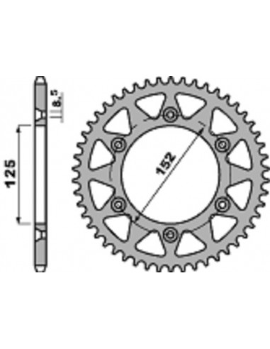 Couronne PBR aluminium ultra-light 4649 - 520
