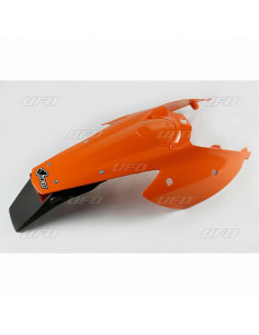 Garde-boue arrière + support de plaque avec feu UFO orange KTM EXC