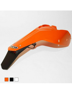 Garde-boue arrière + plaques latérales UFO orange KTM EXC/EXC-F