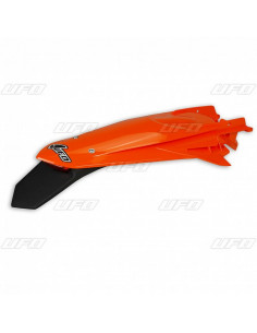 Garde-boue arrière + support de plaque avec feu UFO orange fluo KTM EXC/EXC-F