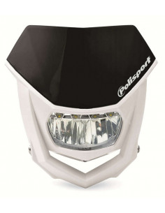 Plaque phare POLISPORT Halo LED noir/blanc