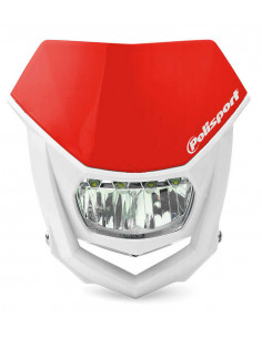 Plaque phare POLISPORT Halo LED rouge/blanc