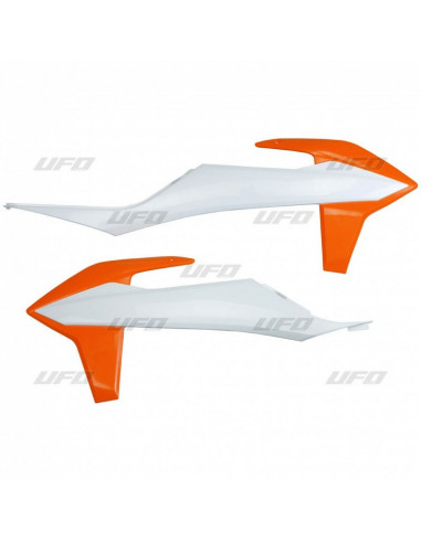 Ouies de radiateur UFO orange/blanc KTM EXC/SX/EXC-F/SX-F