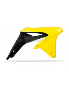 Ouïes de radiateur POLISPORT couleur origine 09-15 noir/jaune Suzuki RM-Z450