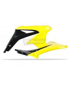 Ouïes de radiateur POLISPORT couleur origine 09-15 noir/jaune Suzuki RM-Z450 2