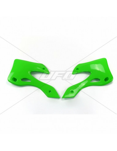 Ouïes de radiateur UFO vert Kawasaki KX125/250