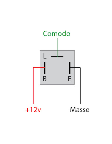 Mxzzand relais clignotant Relais de clignotant réglable à lumière LED 12V,  3 broches, fixe pour indicateur de clignotant auto