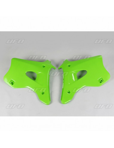 Ouïes de radiateur UFO vert Kawasaki KX125/250