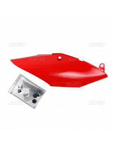 Plaques latérales mono-silencieux UFO rouge Honda