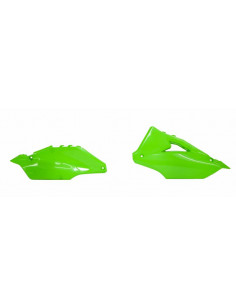 Plaques latérales RACETECH vert fluo Kawasaki KXF450