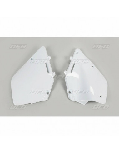 Plaques latérales UFO blanc Suzuki RM125/250