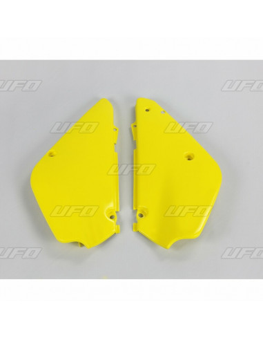 Plaques latérales UFO jaune Suzuki RM80/85