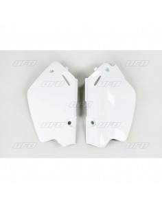 Plaques latérales UFO blanc Honda CR80R