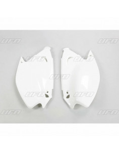 Plaques latérales UFO blanc Kawasaki KX125/250
