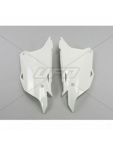 Plaques latérales UFO blanc Kawasaki KX85
