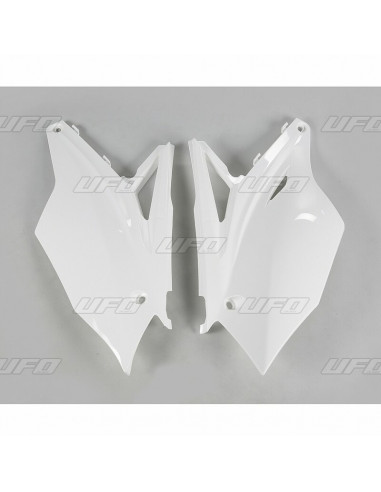 Plaques latérales UFO blanc Kawasaki KX450F