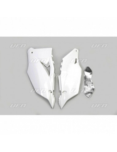 Plaques latérales UFO blanc Kawasaki KX450
