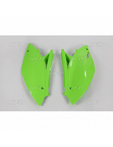 Plaques latérales UFO vert KX Kawasaki KX450F