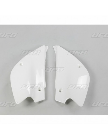 Plaques latérales UFO blanc Kawasaki KX80/85