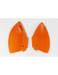 Plaques latérales UFO orange - KTM LC4 640 / SMC 660