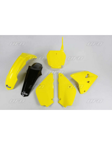 Kit plastique UFO couleur origine (2016) jaune/noir restylé Suzuki RM85