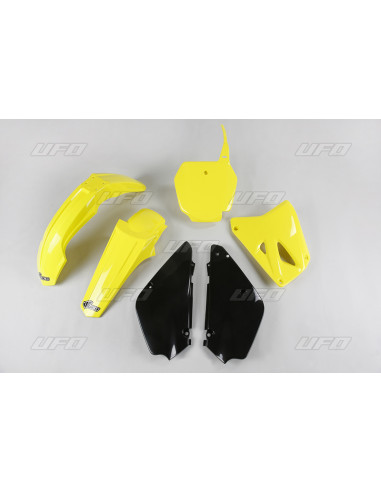 Kit plastique UFO couleur origine (2017) restylé jaune/noir Suzuki RM85
