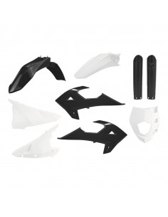 Kit plastiques POLISPORT noir/blanc Gas Gas