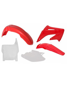 Kit plastique RACETECH couleur origine rouge/blanc Honda CR125R/250R