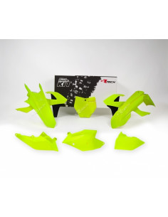 Kit plastique RACETECH jaune fluo/noir KTM
