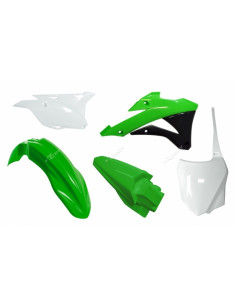 Kit plastique RACETECH couleur origine vert/blanc Kawasaki KX85