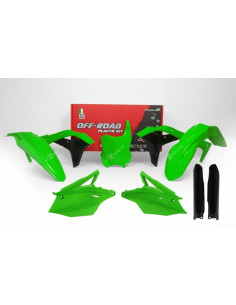 Kit plastique RACETECH vert fluo/noir Kawasaki KX250F