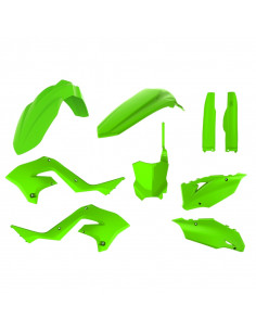 Kit plastiques POLISPORT Restylé vert citron Kawasaki KX125/250