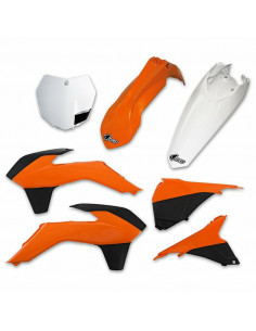 Kit plastique UFO couleur origine (13-14) orange/noir/blanc KTM