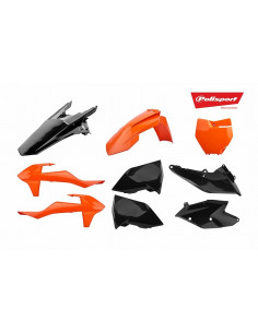 Kit plastiques POLISPORT orange/noir KTM SX/SX-F