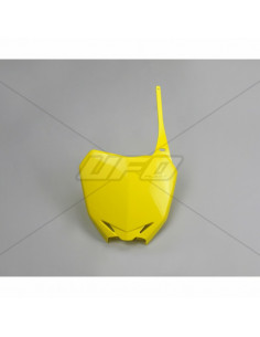 Plaque numéro frontale UFO jaune Suzuki RM85