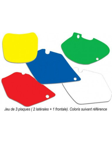 Fonds de plaque BLACKBIRD blanc Kawasaki KX85