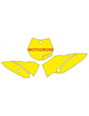 Fonds de plaque BLACKBIRD bleu KTM SX65