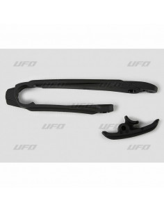 Kit patin de bras oscillant + patin de chaîne inférieur UFO noir KTM