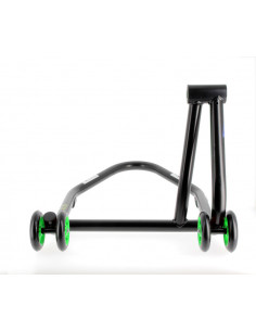 Béquille monobras gauche BIHR Home Track noir mat roues vert 2