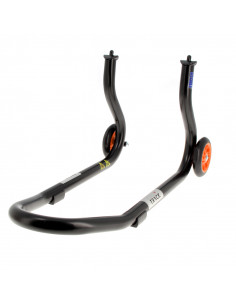Béquille avant BIHR Home Track fixe noir mat roues orange 2