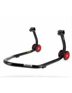 Béquille arrière BIHR Home Track supports en "V" noir mat roues rouge 2