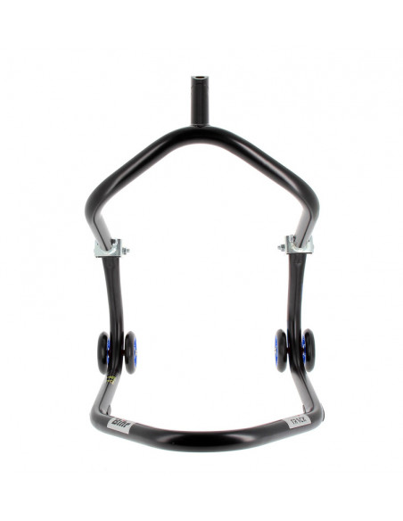 Béquille avant sous té BIHR Home Track noir mat roues bleu