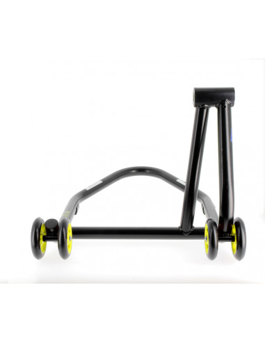 Béquille monobras gauche BIHR Home Track noir mat roues jaune