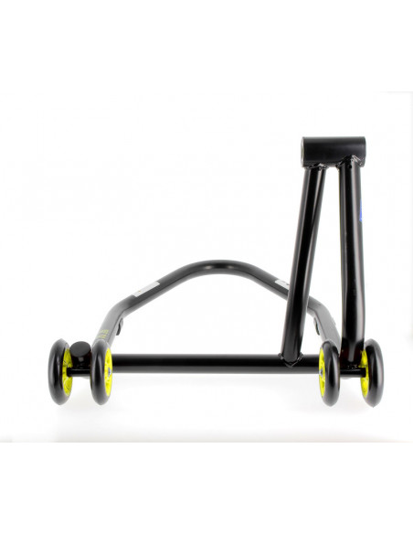 Béquille monobras gauche BIHR Home Track noir mat roues jaune