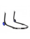 Béquille arrière BIHR Home Track fixe supports en "V" noir mat roues bleu