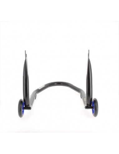 Béquille arrière BIHR Home Track fixe supports en "V" noir mat roues bleu