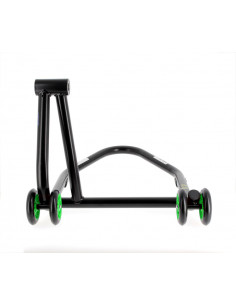 Béquille monobras droite BIHR Home Track noir mat roues vert 2
