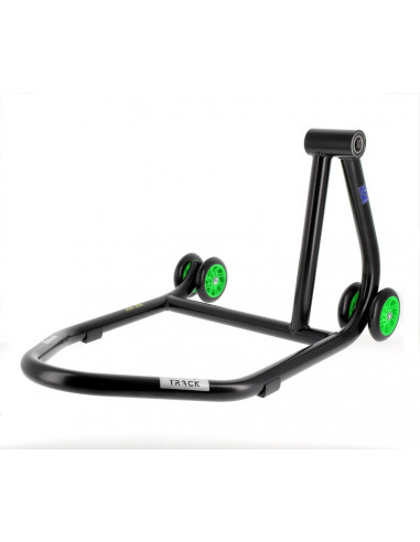 Béquille monobras droite BIHR Home Track noir mat roues vert