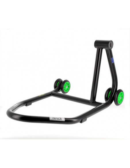 Béquille monobras droite BIHR Home Track noir mat roues vert